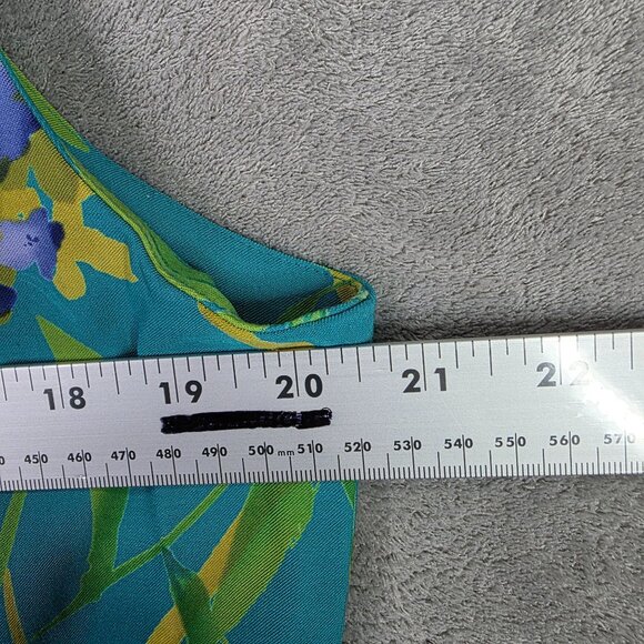 Womens Ronni Nicole By Ouida Sleeveless Floral Sheath Dress Teal Yellow Blue 12 - Picture 4 of 6